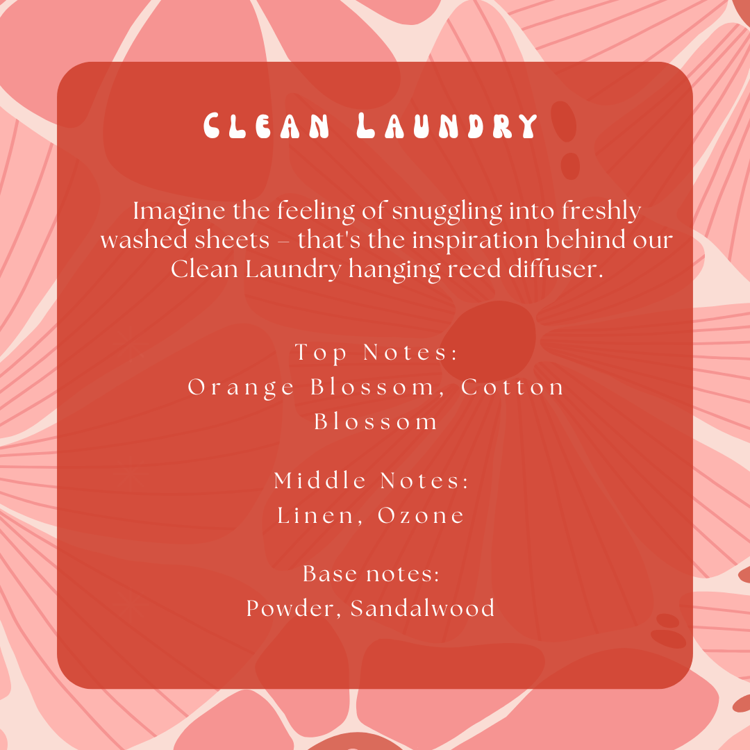 Clean Laundry Hanging Reed DiffuserWebster Wax Company