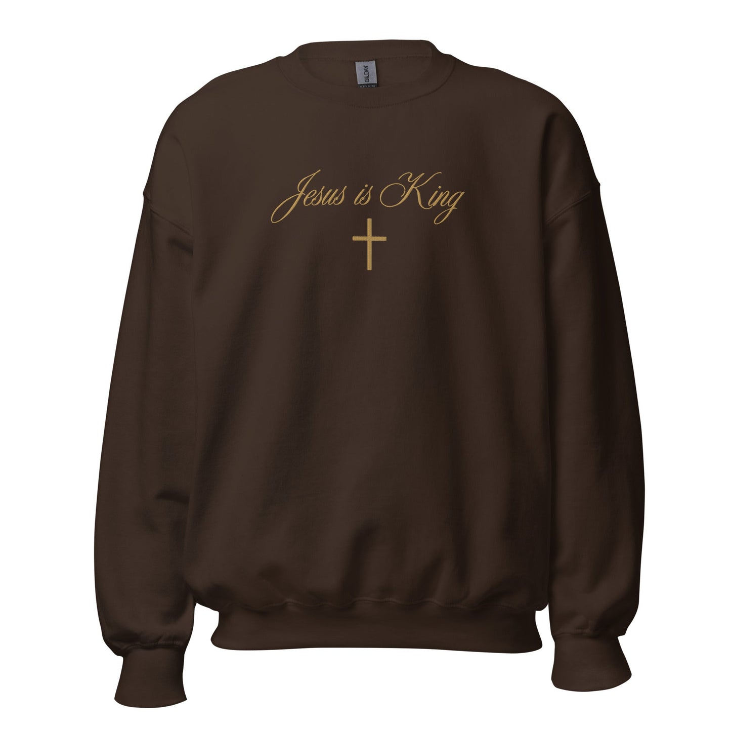Jesus is King with cross crewneckT - SHIRTHello Bella LLC