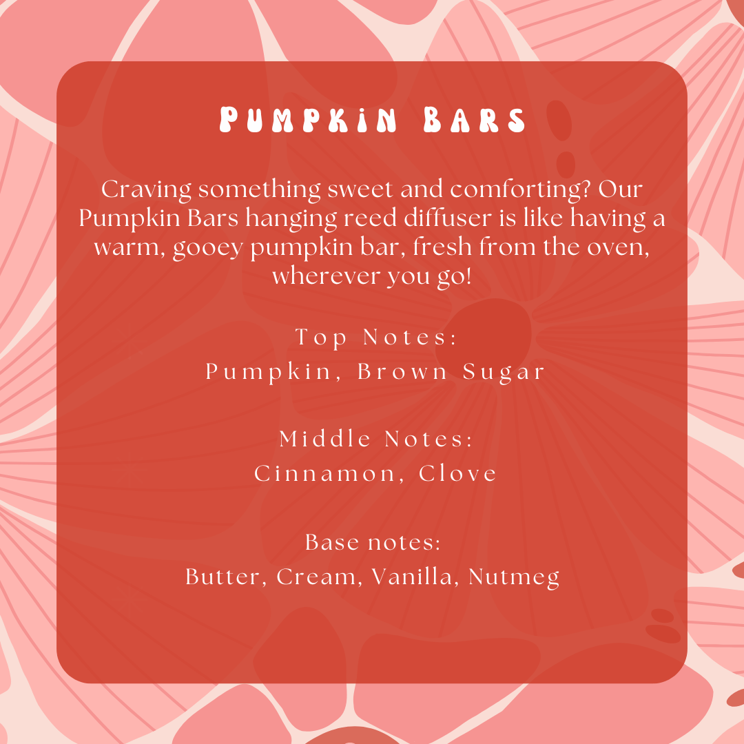 Pumpkin Bars Hanging Reed DiffuserWebster Wax Company