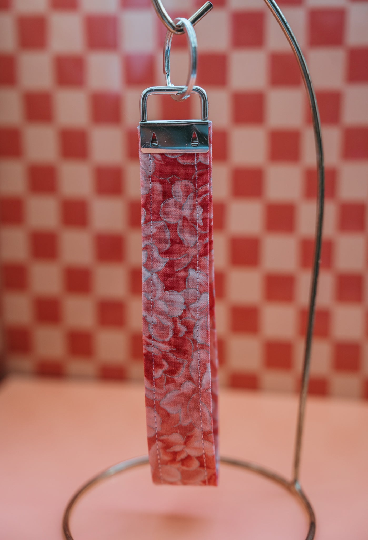 Coral Flowers Wrist LanyardWebster Wax Company