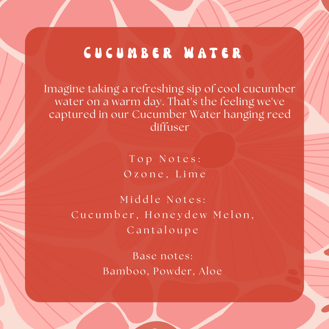 Cucumber Water Hanging Reed DiffuserWebster Wax Company