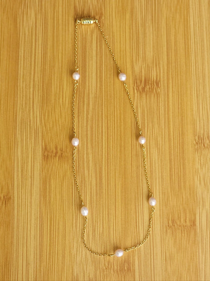 Dainty Gold & Pearl Layering Necklace (backordered 1 week)Webster Wax Company