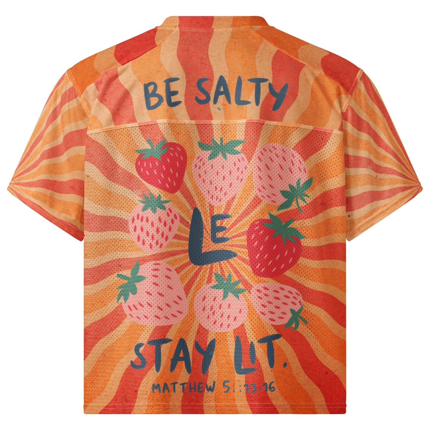 Jesus is King/Be Salty Stay Lit Boxy football jerseyCUT - SEWHello Bella LLC