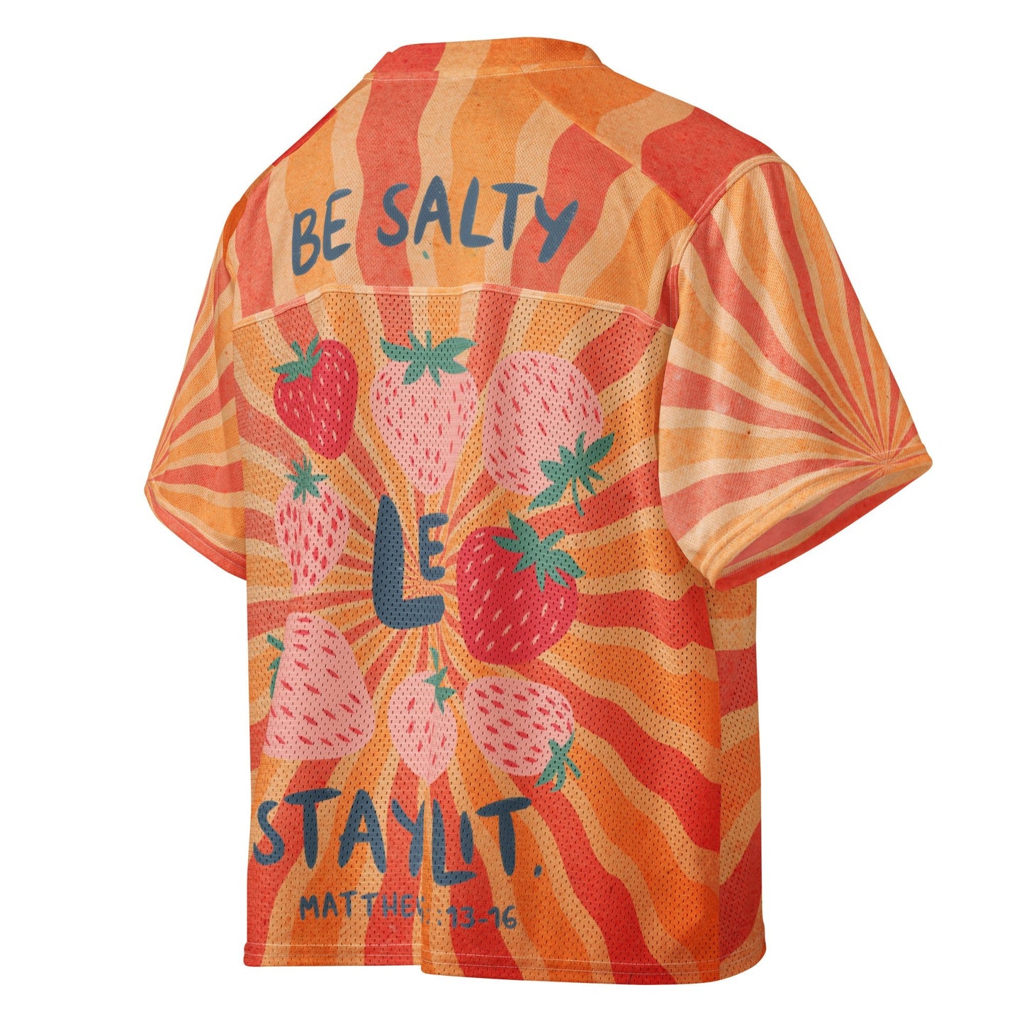 Jesus is King/Be Salty Stay Lit Boxy football jerseyCUT - SEWHello Bella LLC