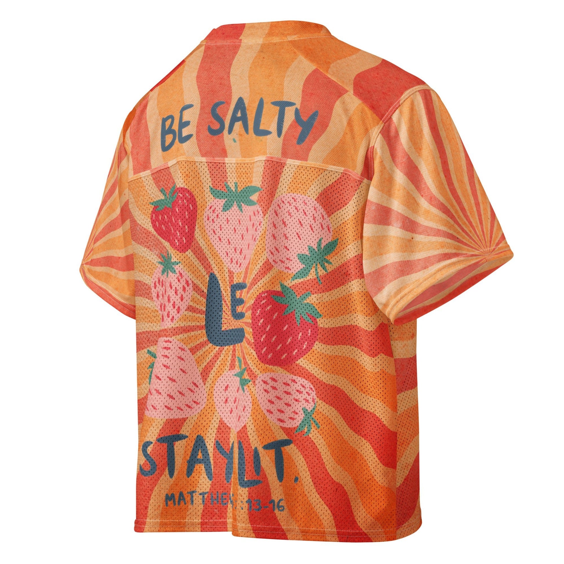 Jesus is King/Be Salty Stay Lit Boxy football jerseyCUT - SEWHello Bella LLC