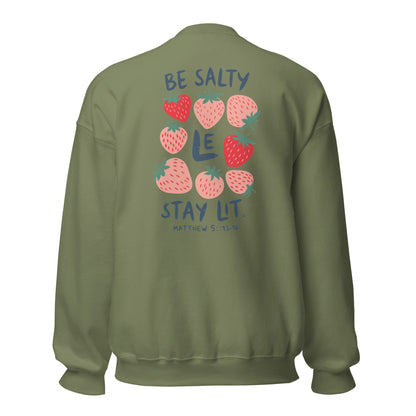 Jesus is My Jam/ Be Salty Stay Lit Crewneck (light)T - SHIRTHello Bella LLC