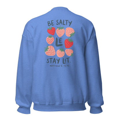 Jesus is My Jam/ Be Salty Stay Lit Crewneck (light)T - SHIRTHello Bella LLC