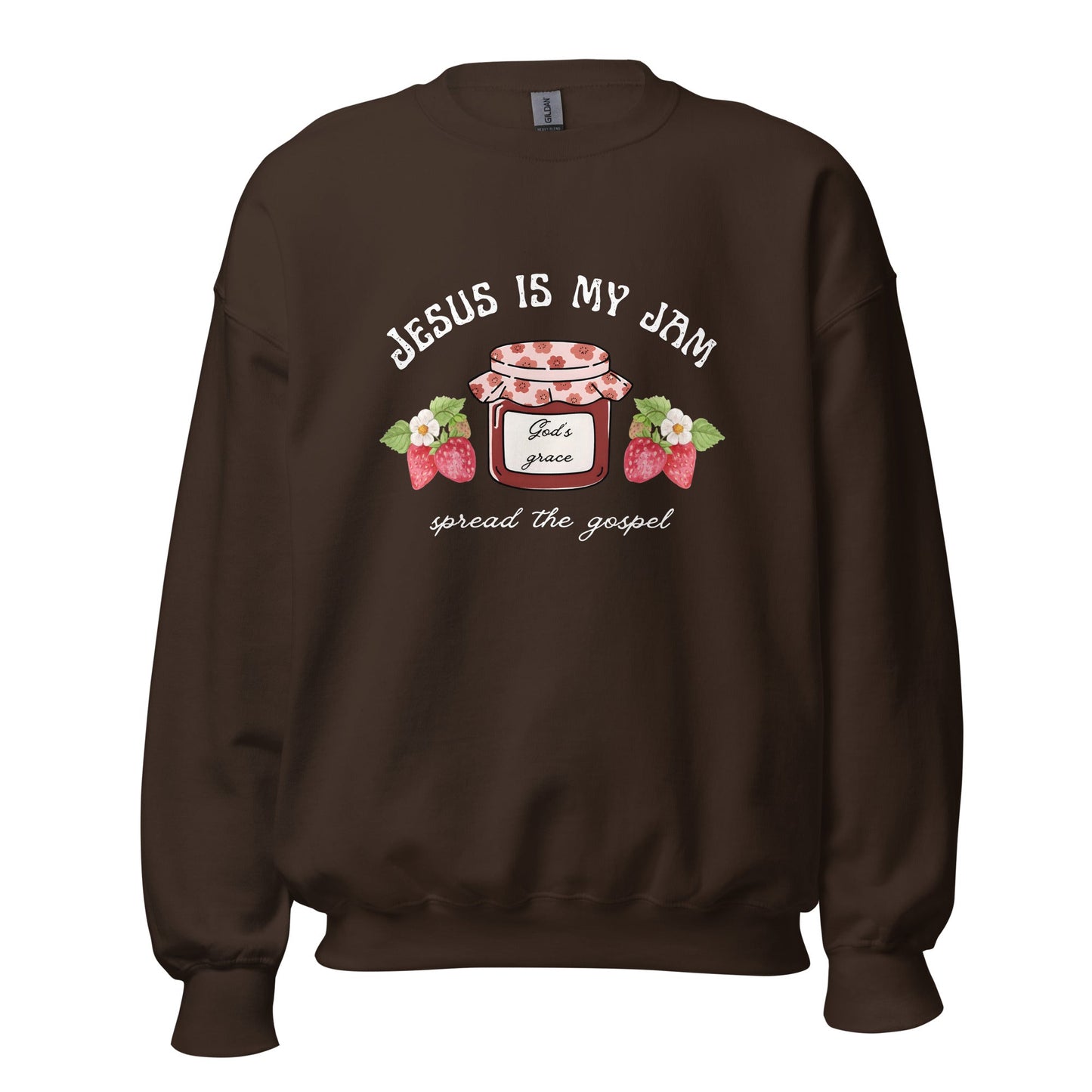 Jesus is my jam white letter crewneckT - SHIRTHello Bella LLC