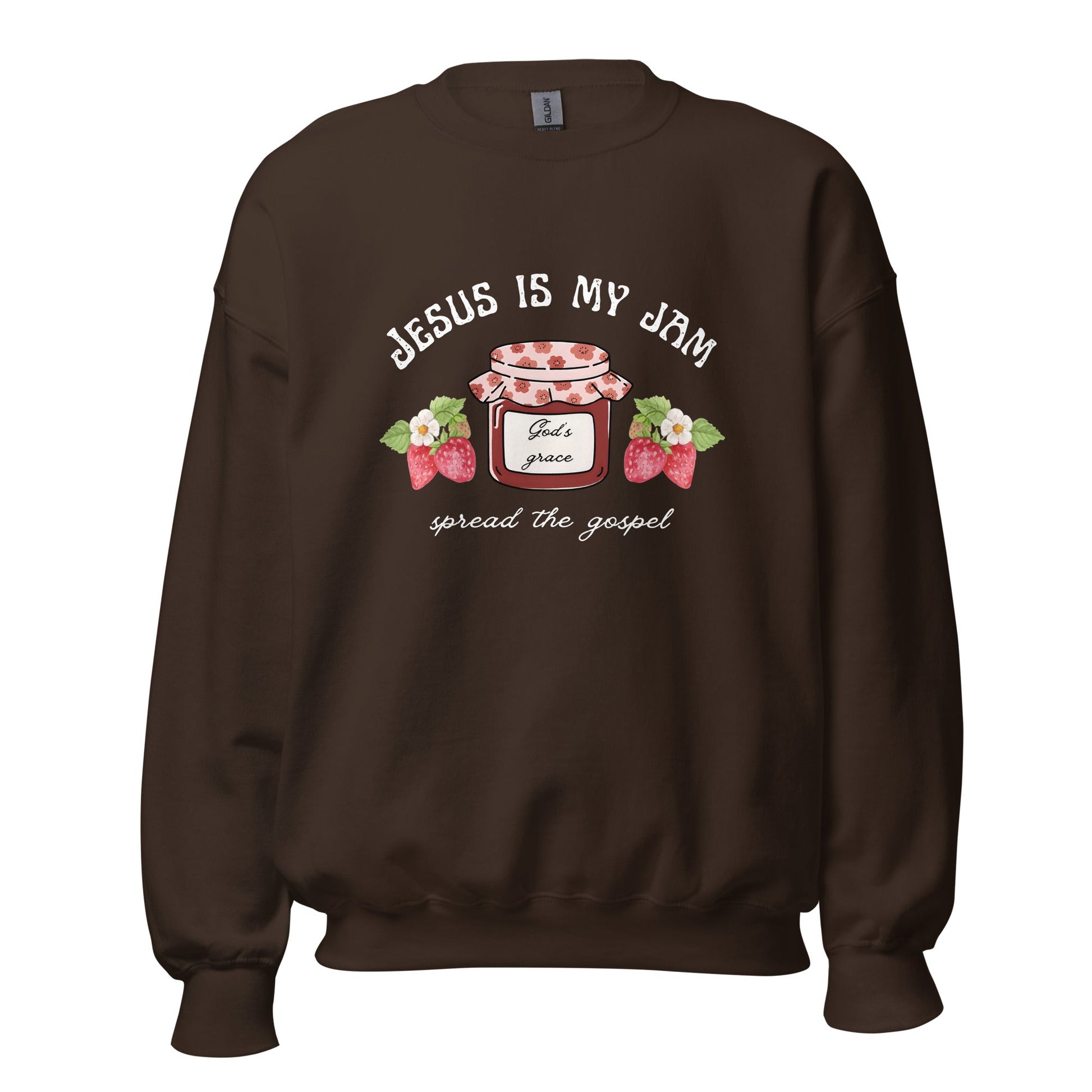 Jesus is my jam white letter crewneckT - SHIRTHello Bella LLC