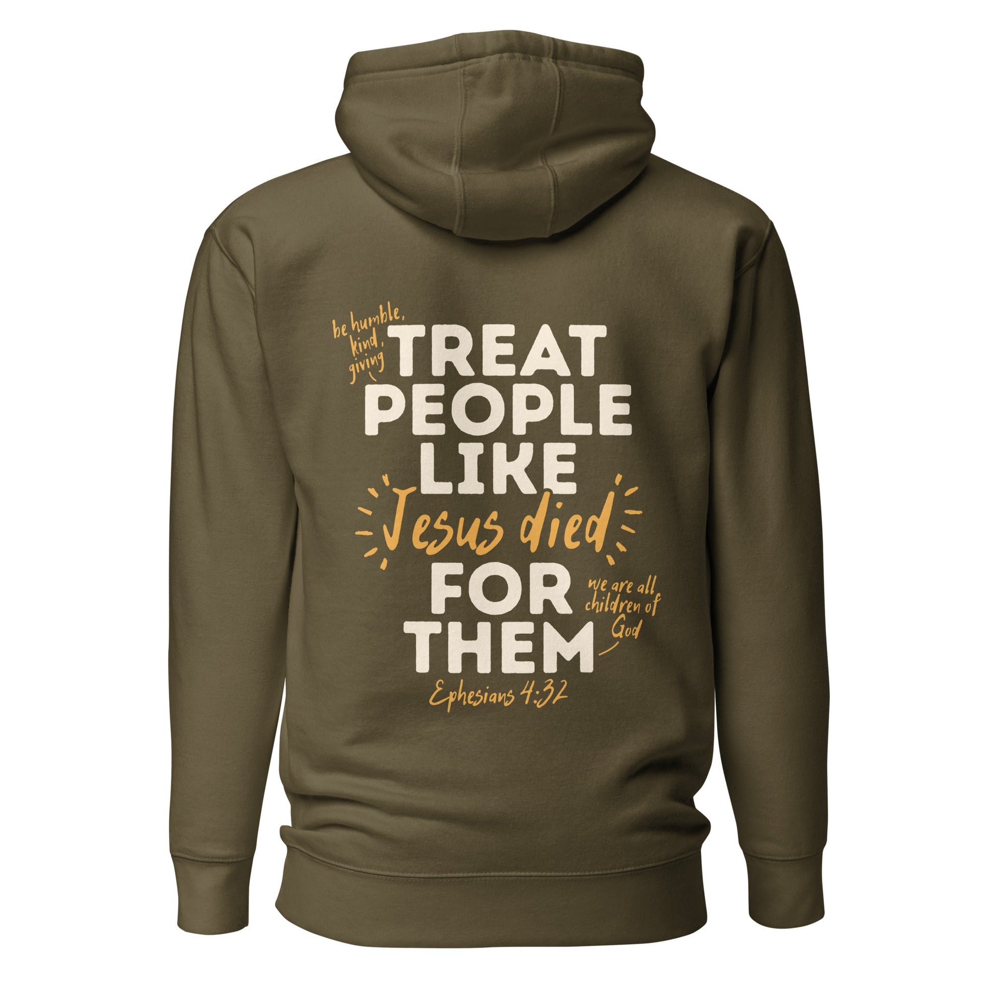 Jesus Saved Me/Treat People Like Jesus Died For Them Too HoodieT - SHIRTHello Bella LLC