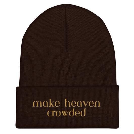 Make Heaven Crowded Cuffed BeanieEMBROIDERYHello Bella LLC