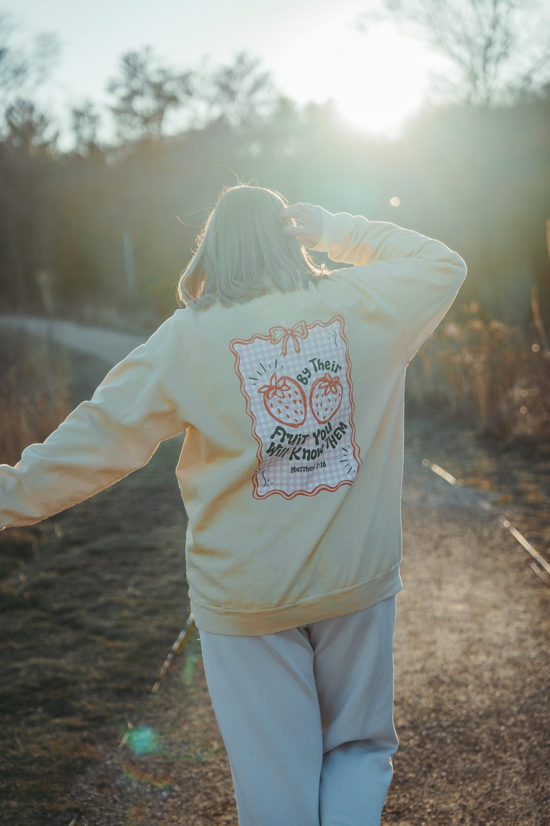 Matthew 7:16 By Their Fruit CrewneckWebster Wax Company