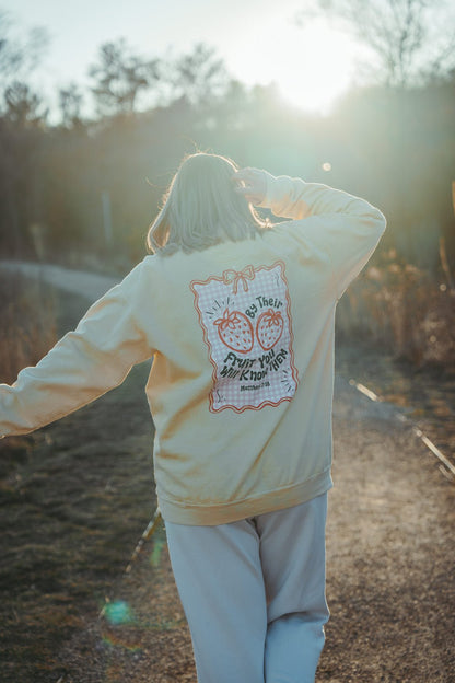 Matthew 7:16 By Their Fruit CrewneckWebster Wax Company