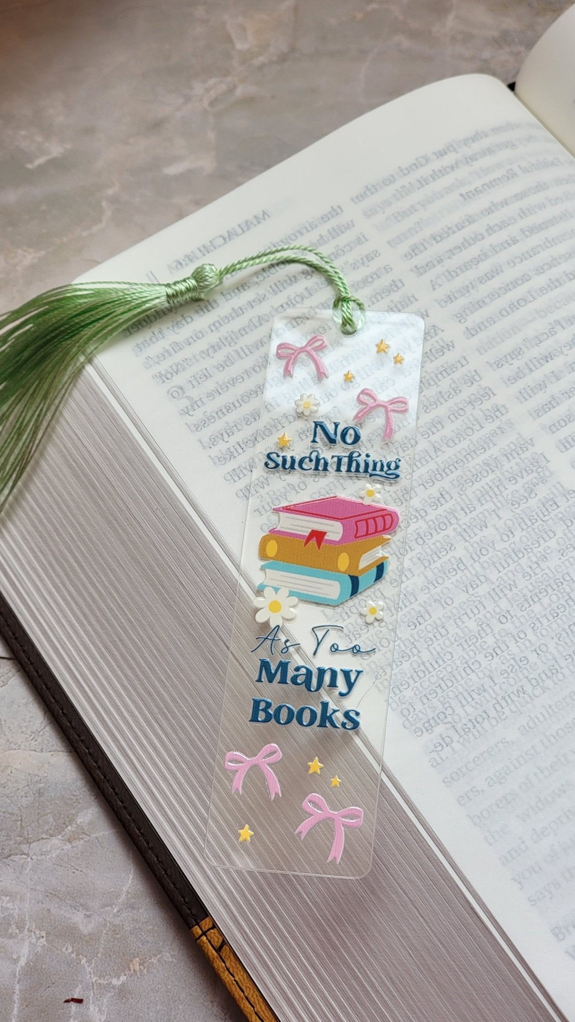 No Such Thing As To Many Books BookmarkWebster Wax Company
