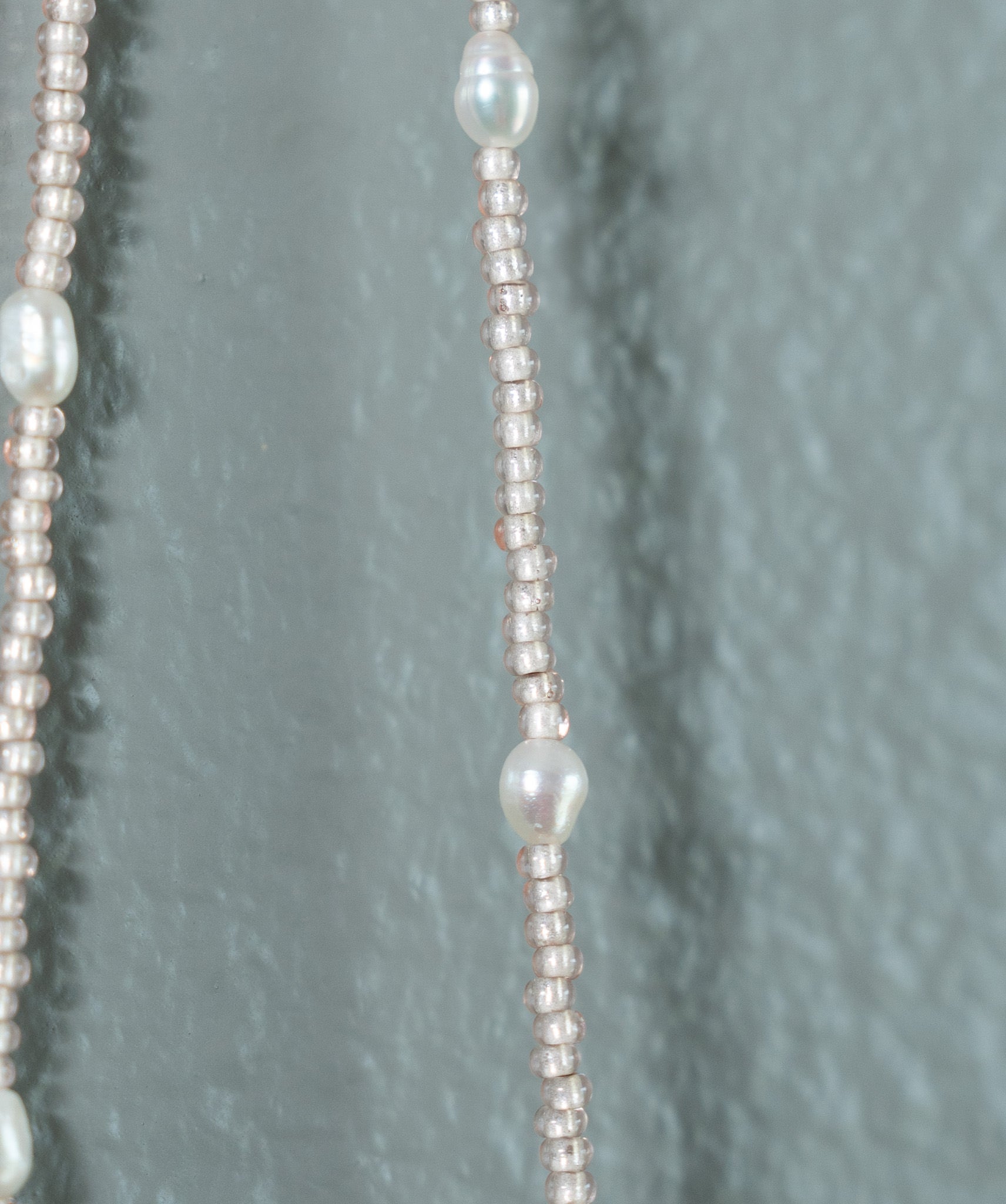 Pearl Cross Necklace with Champagne beads and pearlsWebster Wax Company