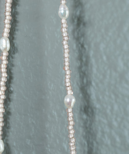 Pearl Cross Necklace with Champagne beads and pearlsWebster Wax Company