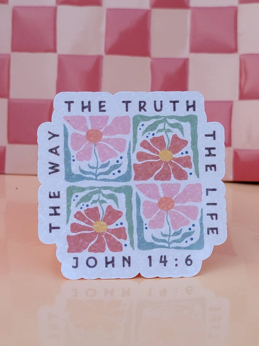 The Way The Truth The Life John 14:6 StickerWebster Wax Company